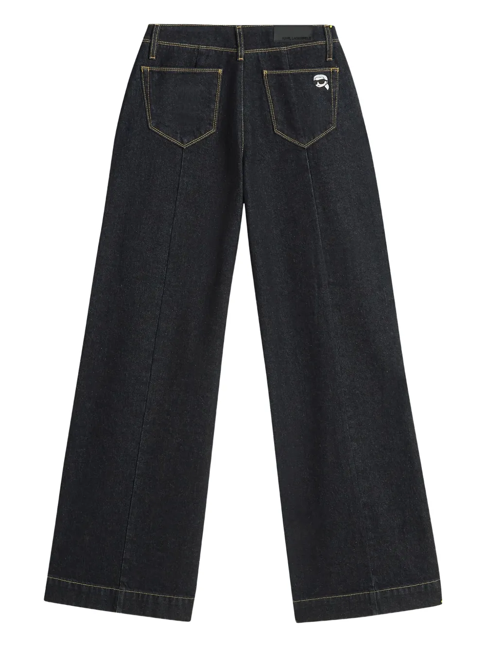 Karl Lagerfeld Jeans met vlakken en rits aan de voorkant Blauw