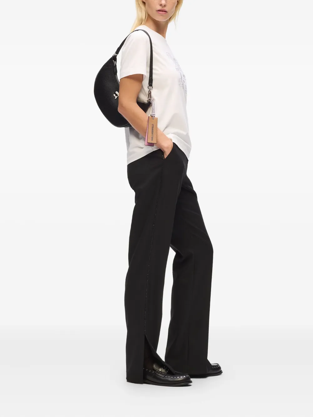 Karl Lagerfeld Half Moon schoudertas - Zwart
