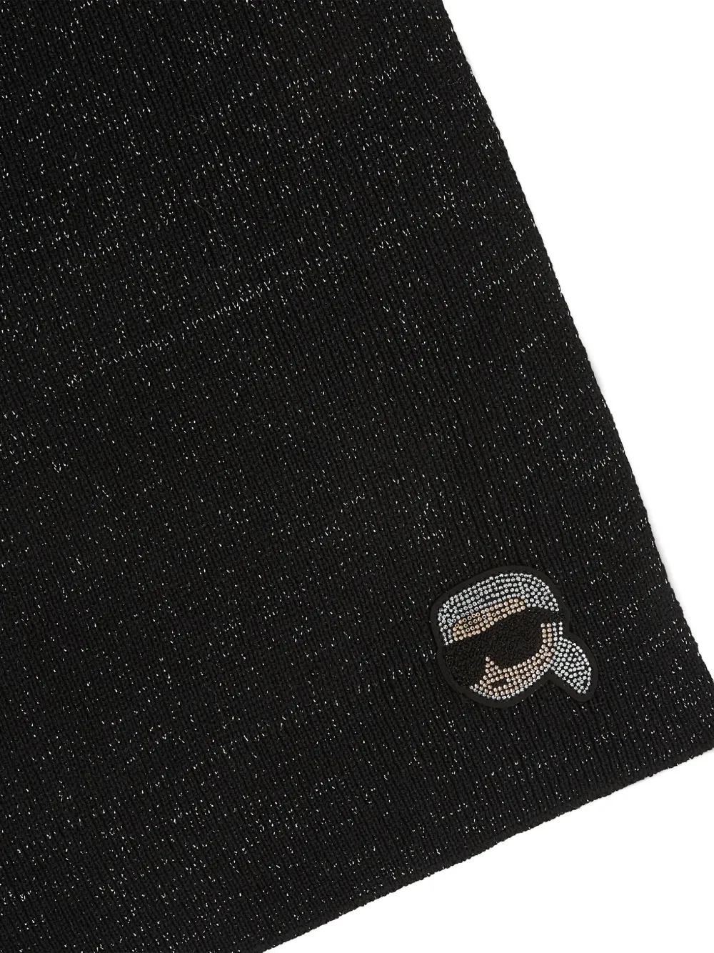Karl Lagerfeld Sjaal met logo van stras - Zwart