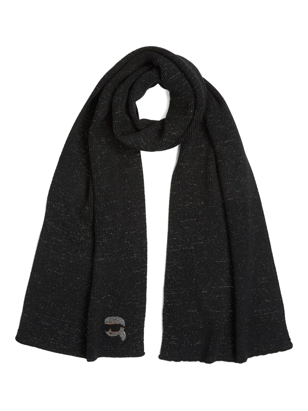 Karl Lagerfeld Sjaal met logo van stras Zwart