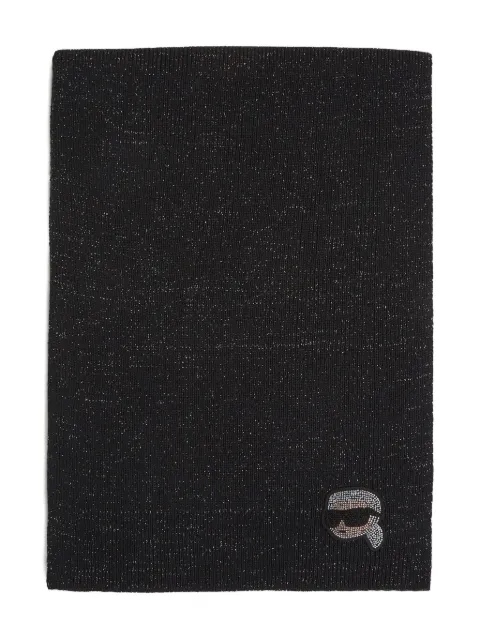 Karl Lagerfeld écharpe à logo strassé
