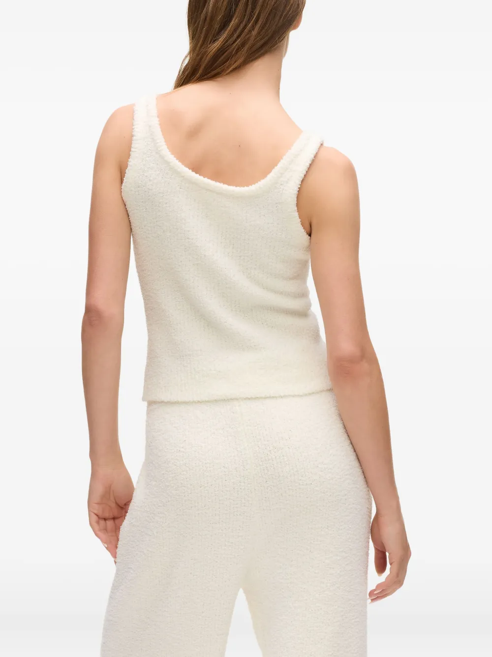 Karl Lagerfeld Signature fleece tanktop Wit