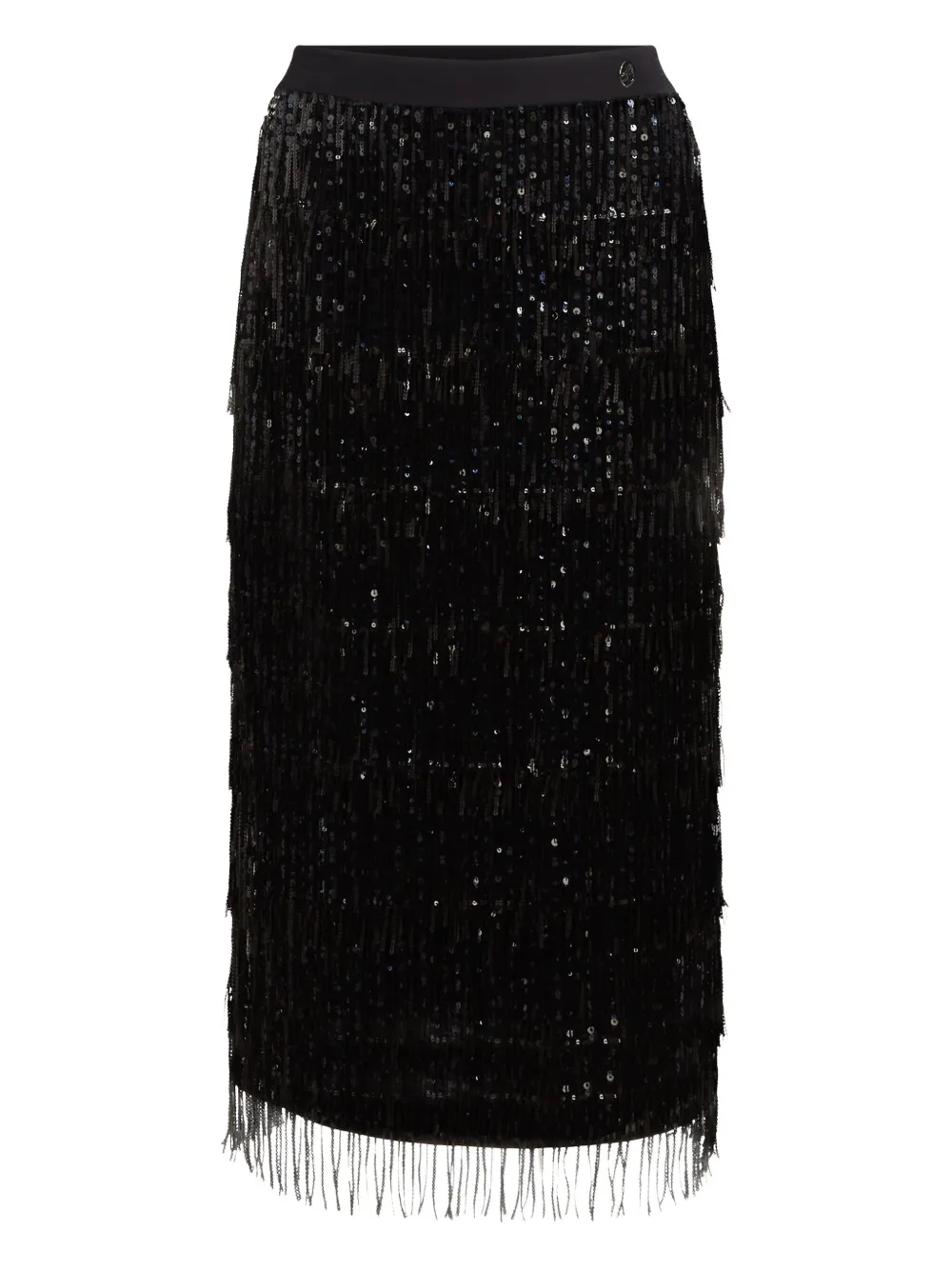 Karl Lagerfeld sequin fringe skirt | Black | Image 1