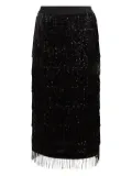 Karl Lagerfeld sequin fringe skirt - Black