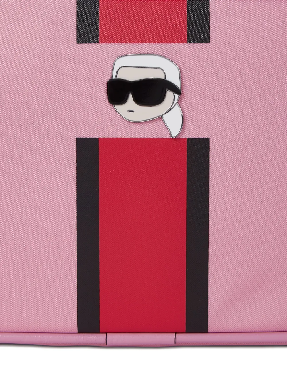 Karl Lagerfeld Ikon gestreepte cameratas Roze