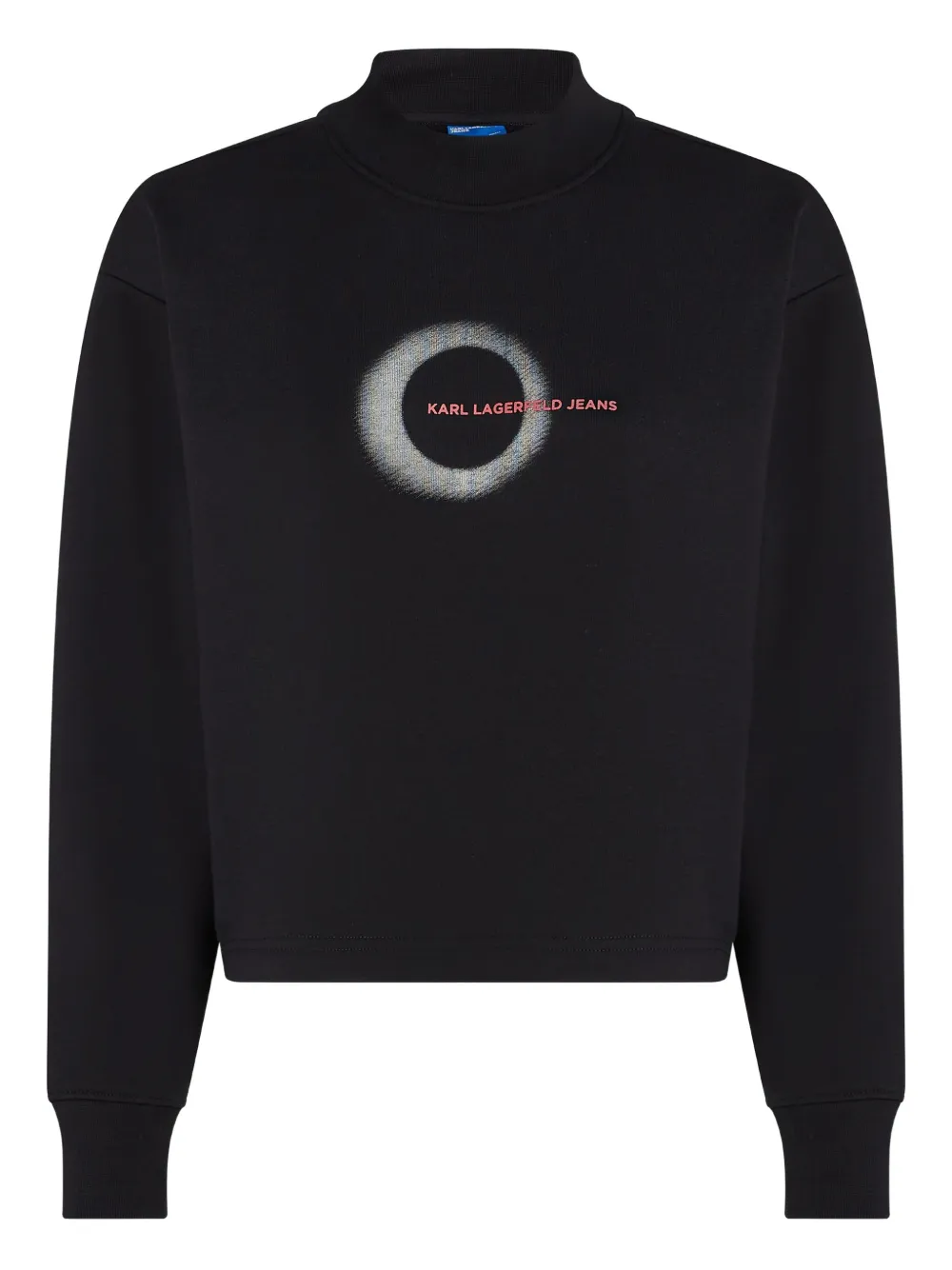 Karl Lagerfeld Jeans Eclipse Logo Sweatshirt In Black