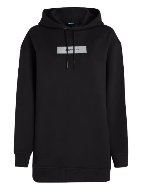 Karl Lagerfeld Jeans oversized logo mini hoodie dress