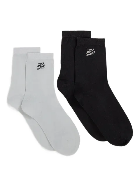Karl Lagerfeld set de dos pares de calcetines con logo