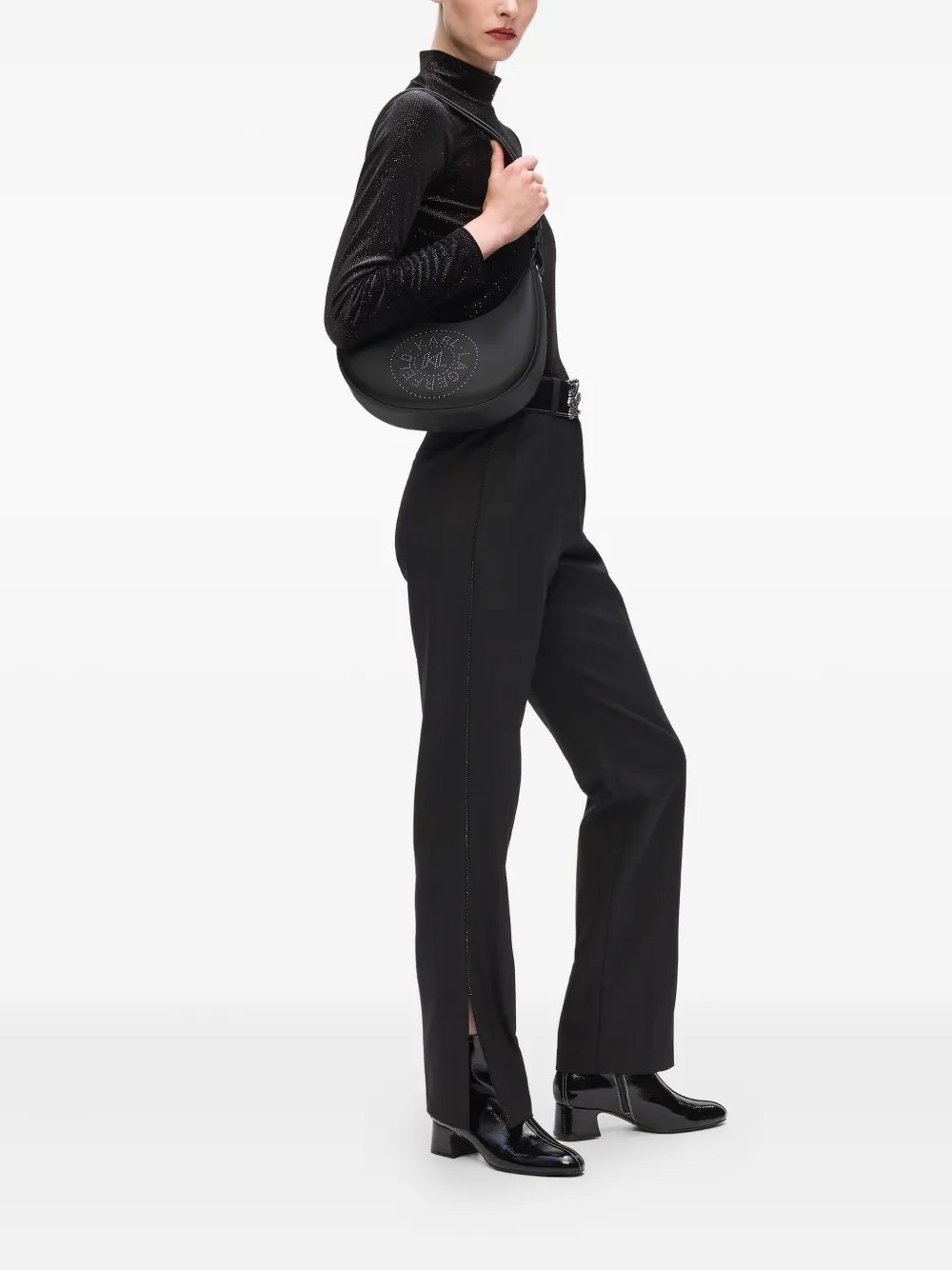 Karl Lagerfeld K/Circle Moon tas met studs - Zwart