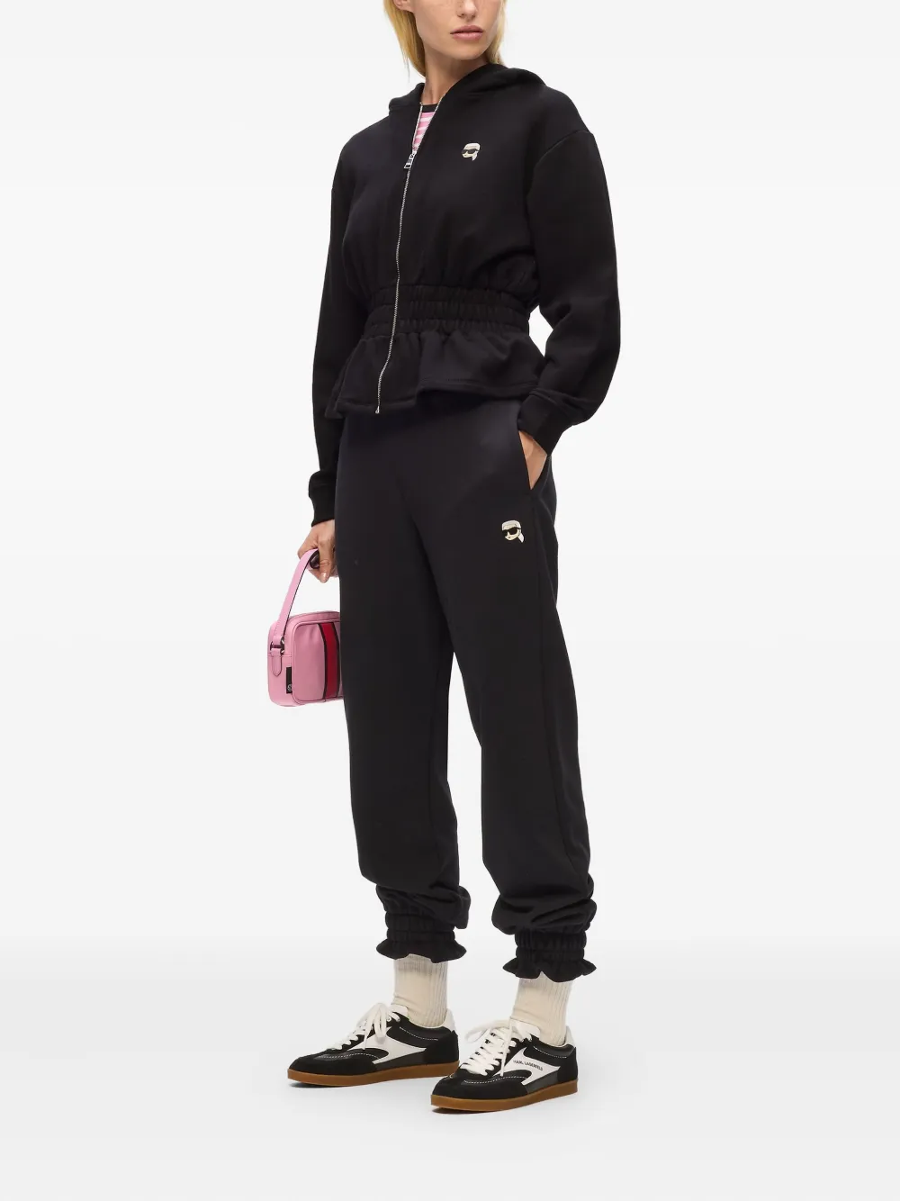 Karl Lagerfeld Hoodie met logopatch - Zwart