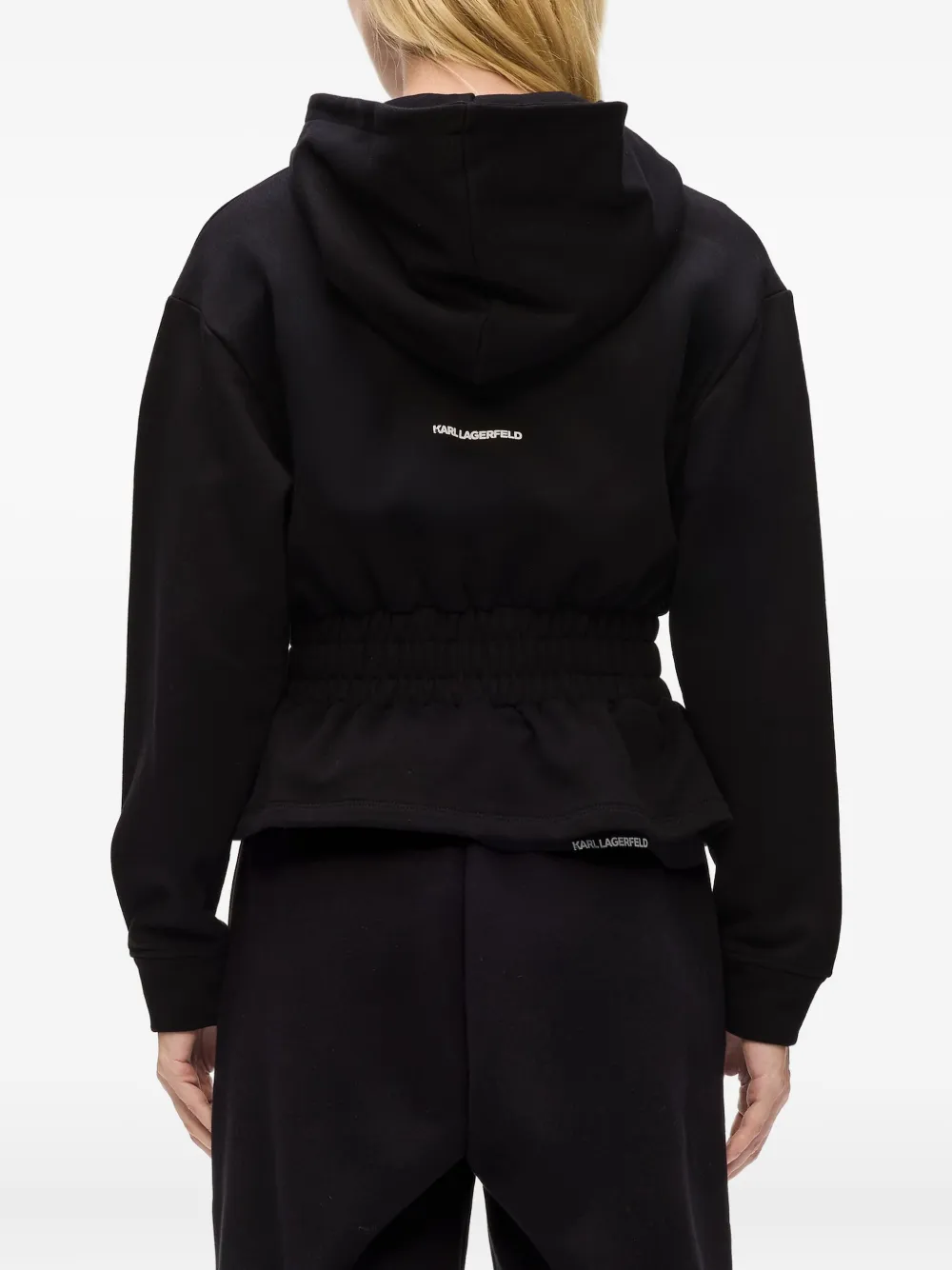 Karl Lagerfeld Hoodie met logopatch Zwart