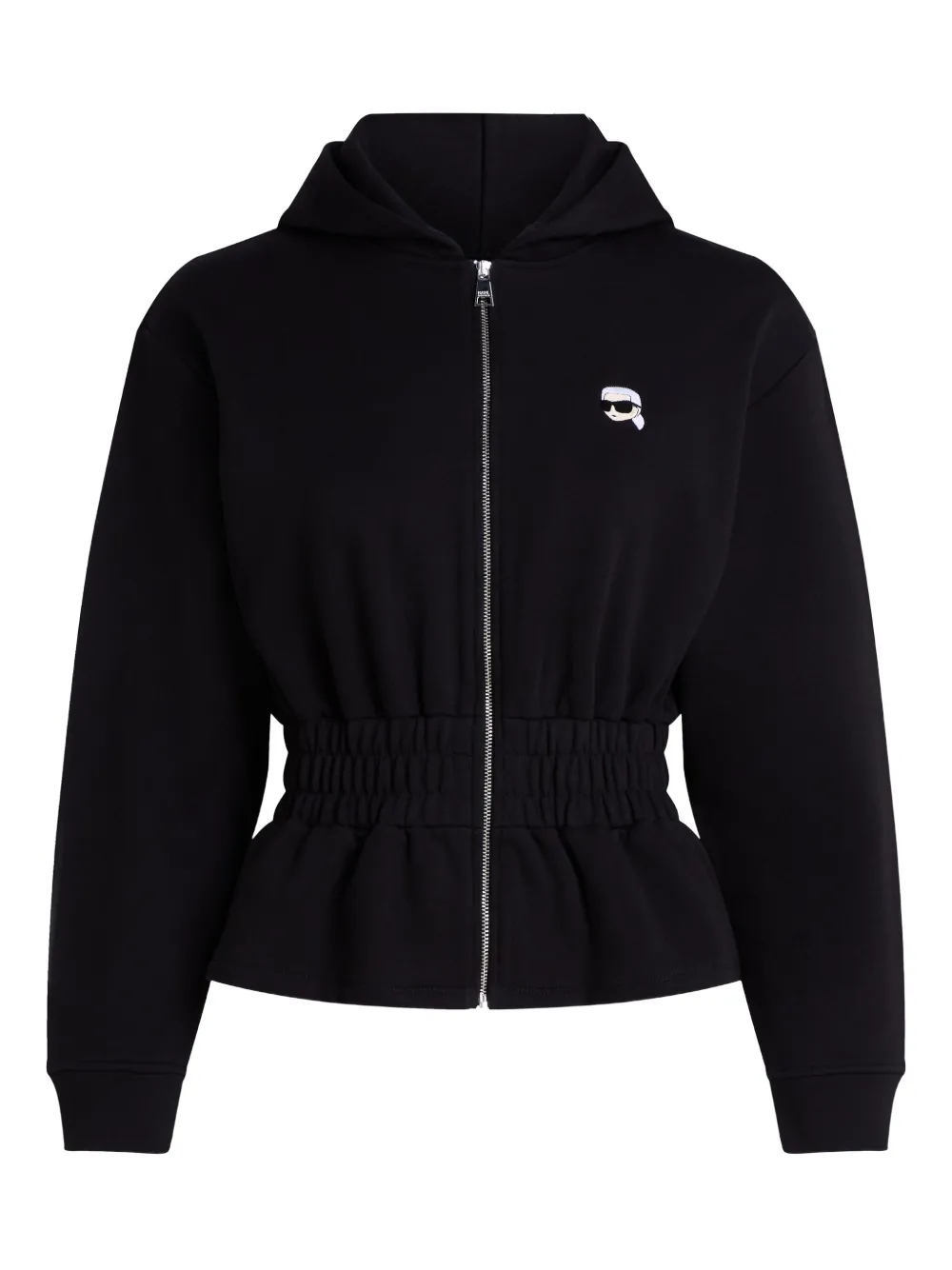 Karl Lagerfeld logo-patch hoodie | Black | Image 1