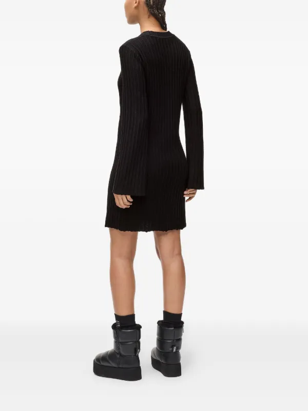 karl lagerfeld knit dress Boucl detail knit dress | Black | Women