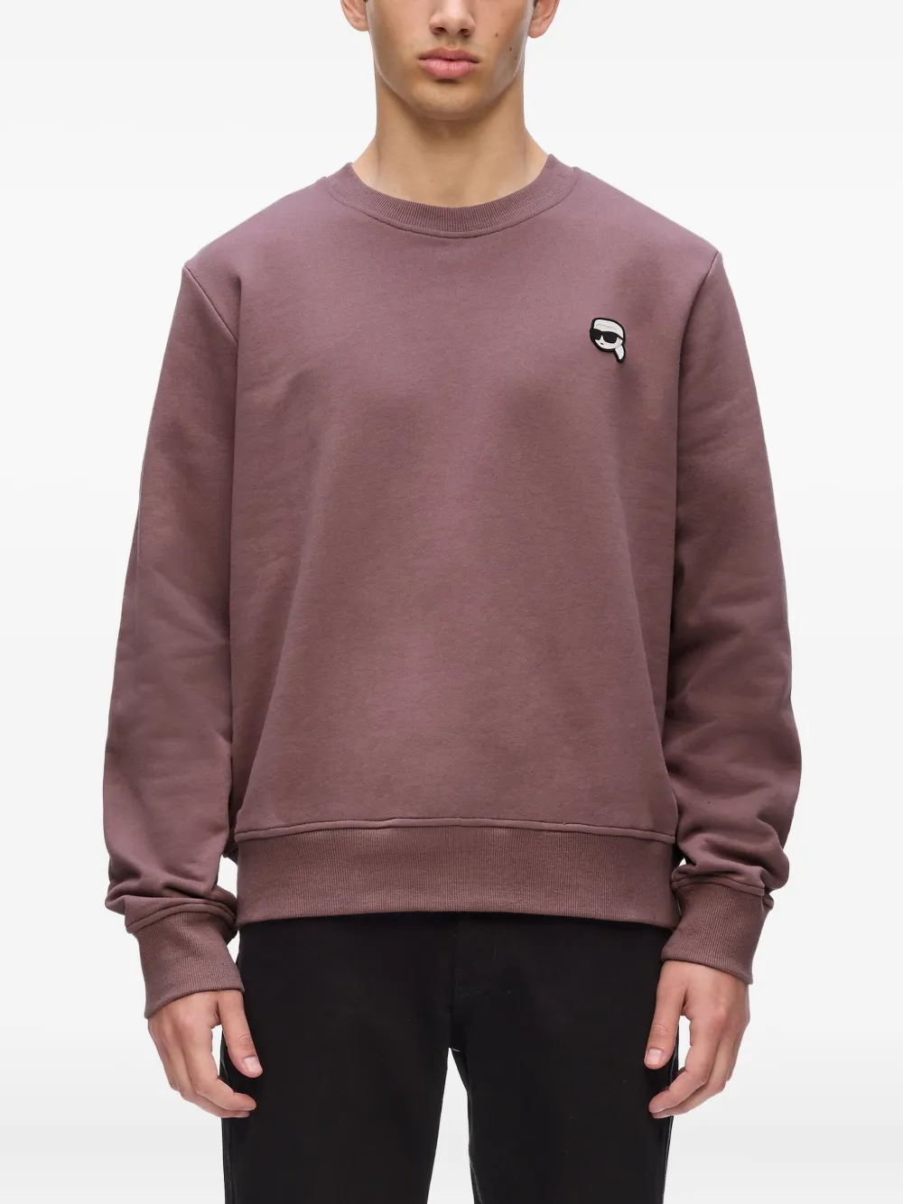 Karl Lagerfeld Sweater met logopatch Rood
