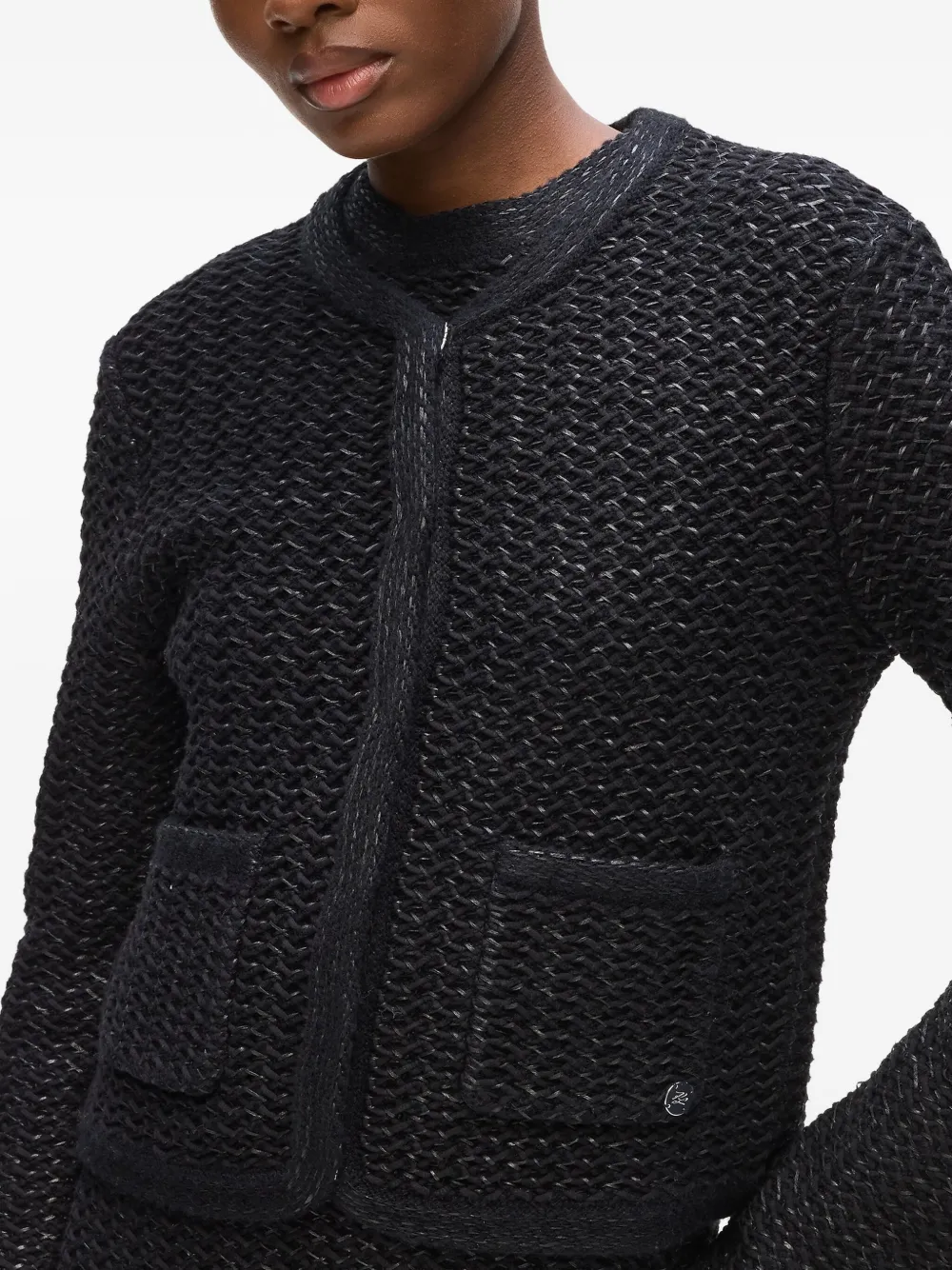 Karl Lagerfeld Tweed jack Zwart