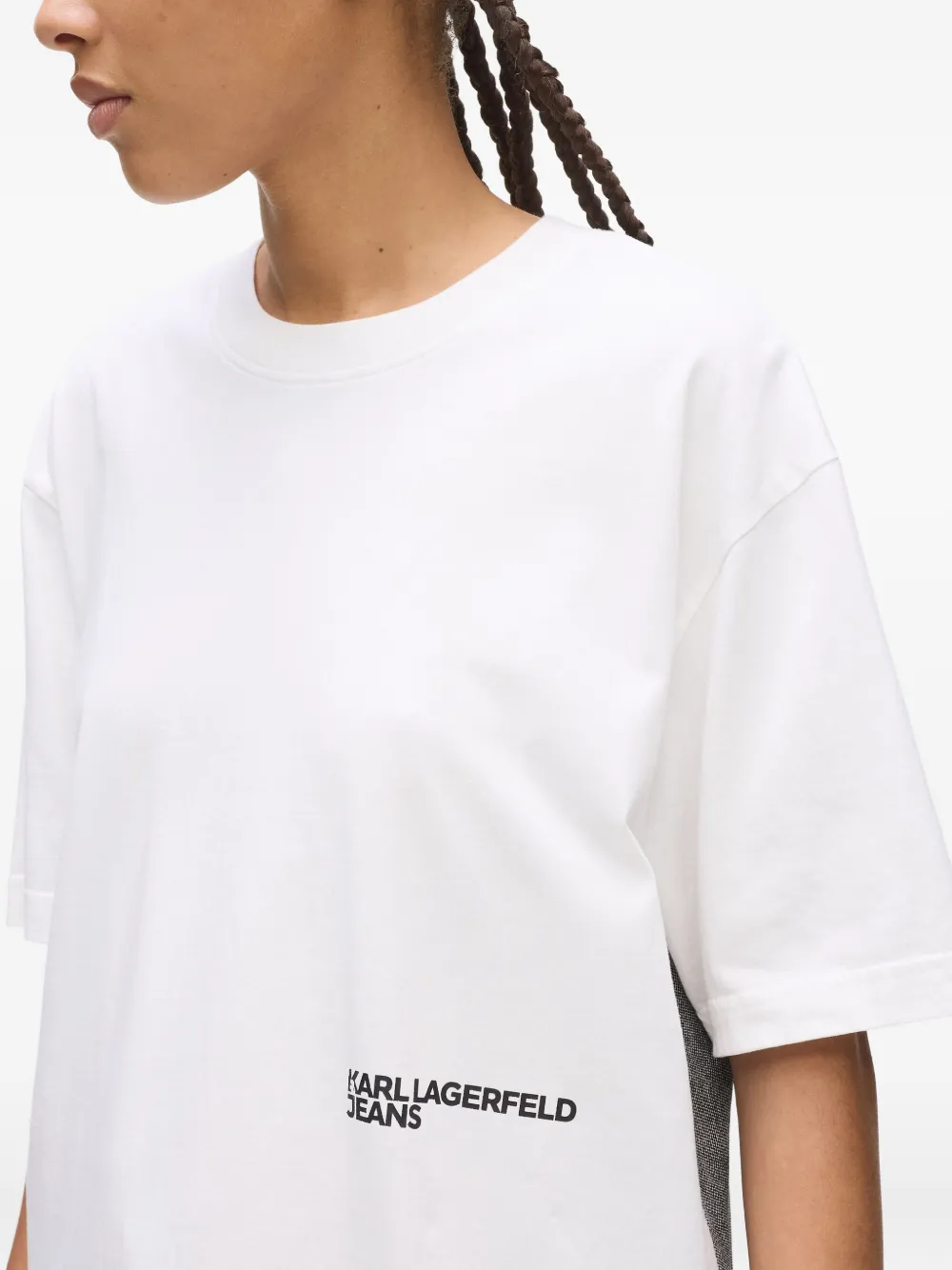 Karl Lagerfeld Jeans T-shirt met Karl-print Wit
