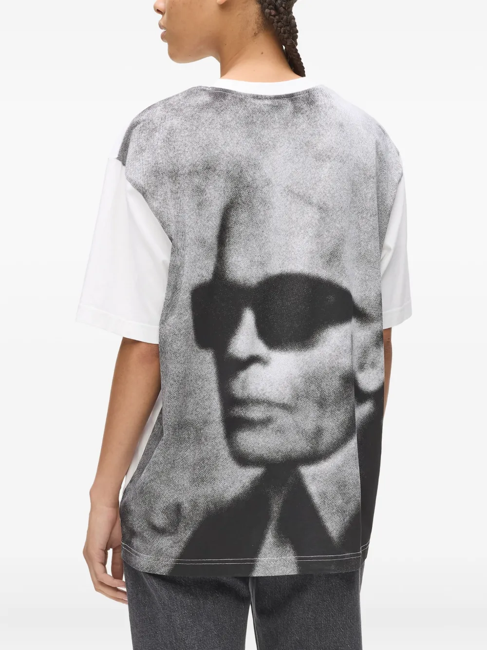 Karl Lagerfeld Jeans T-shirt met Karl-print Wit