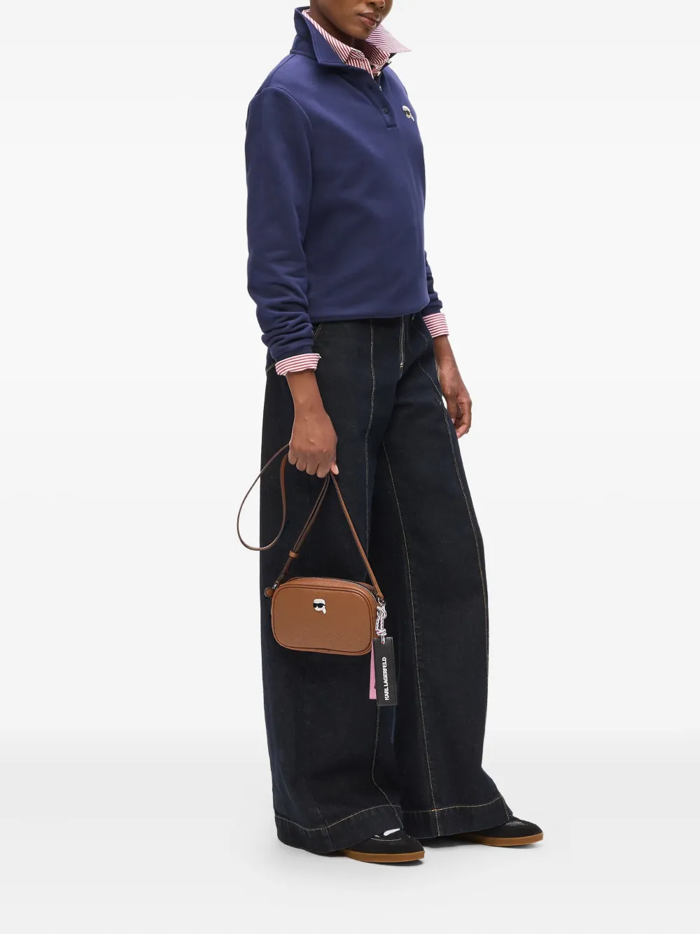 Karl Lagerfeld embellishment-logo cross body bag | Image 2