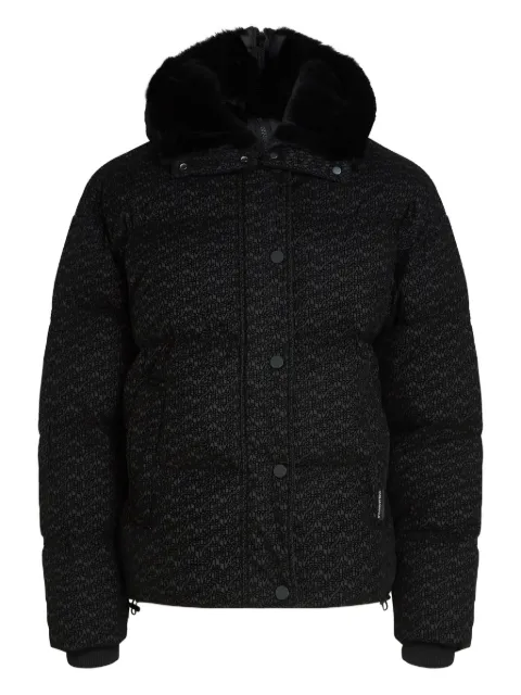 Karl Lagerfeld logo-pattern puffer jacket