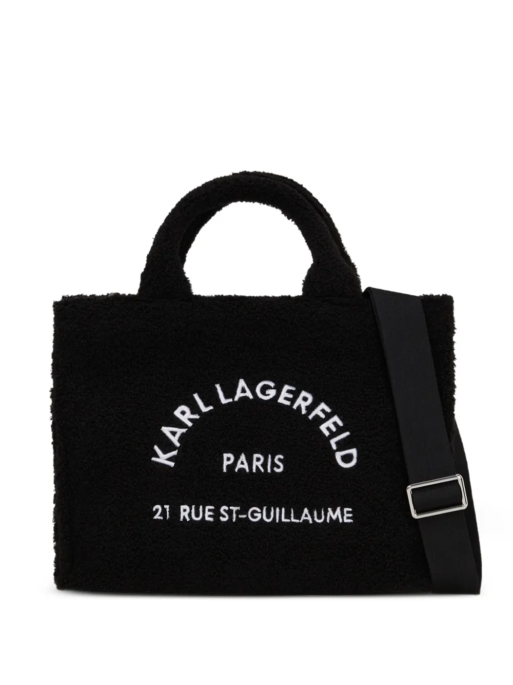 Karl Lagerfeld ミディアム ロゴ トートバッグ - ブラック Karl Lagerfeld ミディアム ロゴ トートバッグ - ブラック