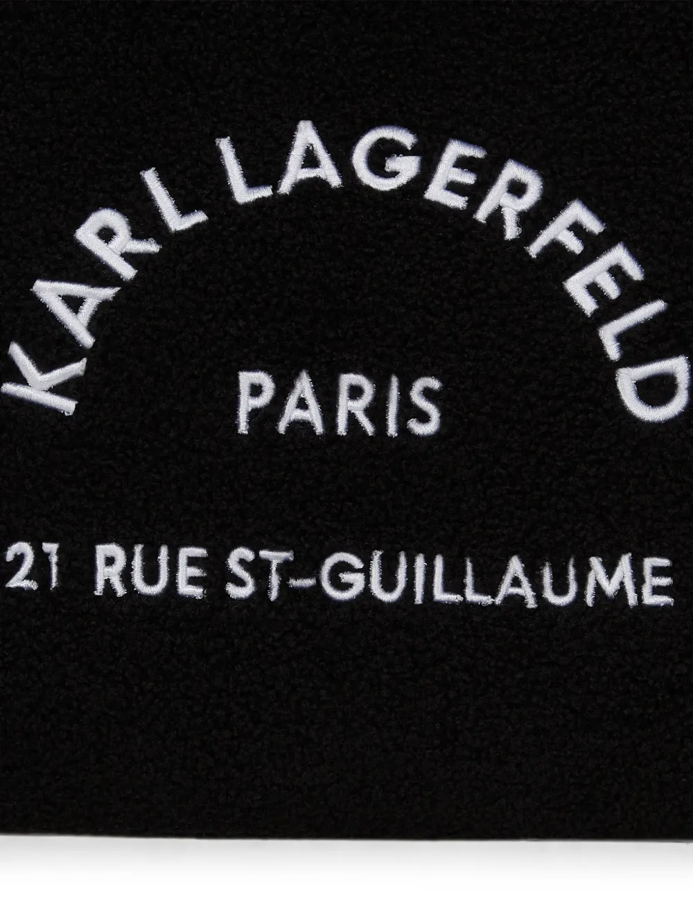 Karl Lagerfeld Rue St-Guillaume shopper met geborduurd logo Zwart