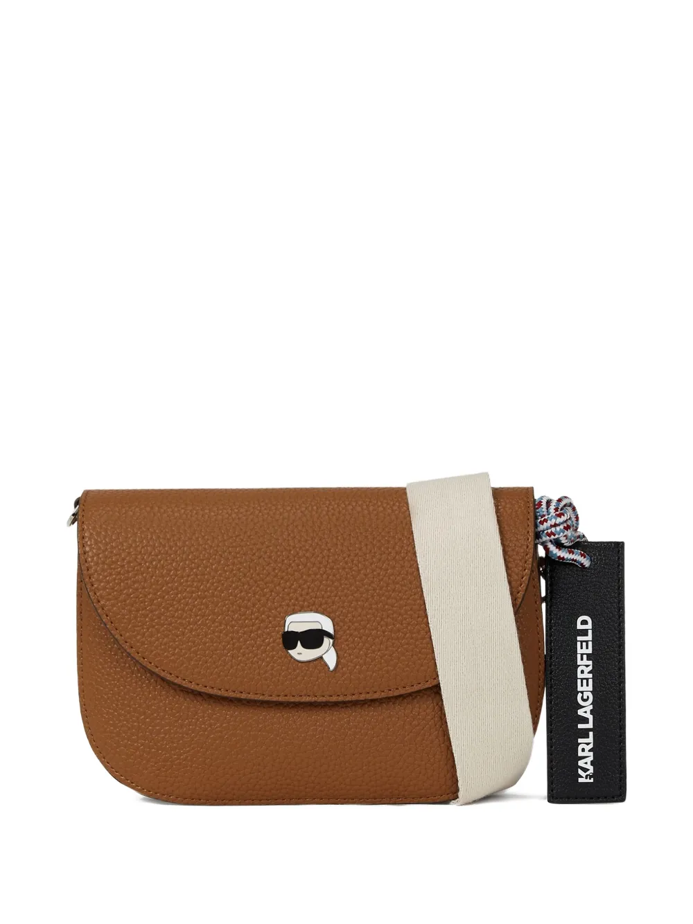 Karl Lagerfeld Ikon flap crossbody bag | Brown | Image 1