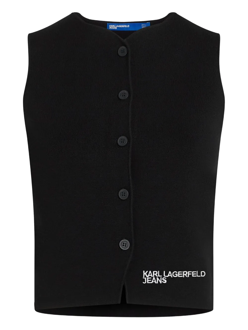 Karl Lagerfeld Jeans button-front knit gilet | Black | Image 1