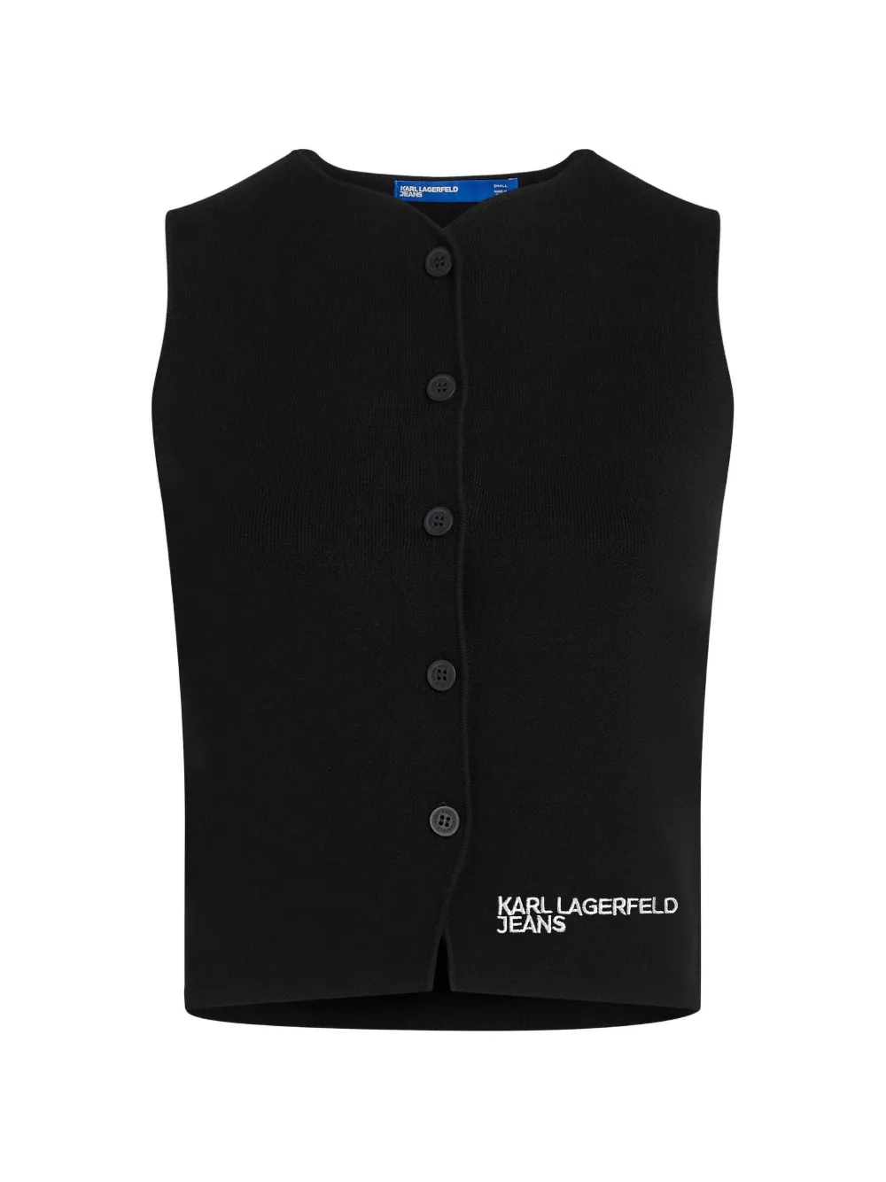 Karl Lagerfeld Jeans Gilet met knopen aan de voorkant Zwart