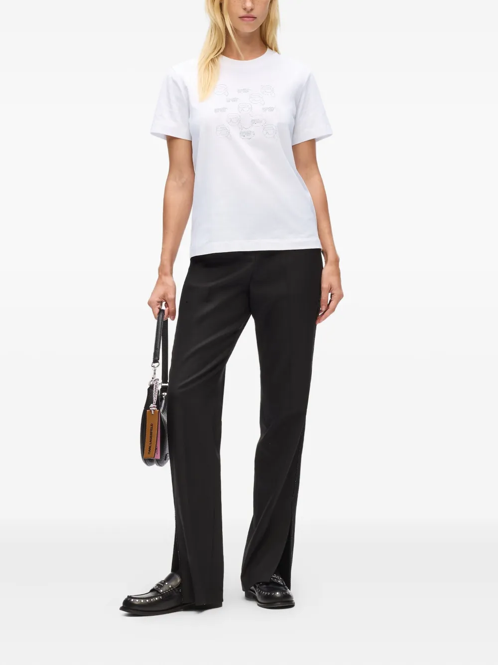 Karl Lagerfeld T-shirt met logoprint Wit
