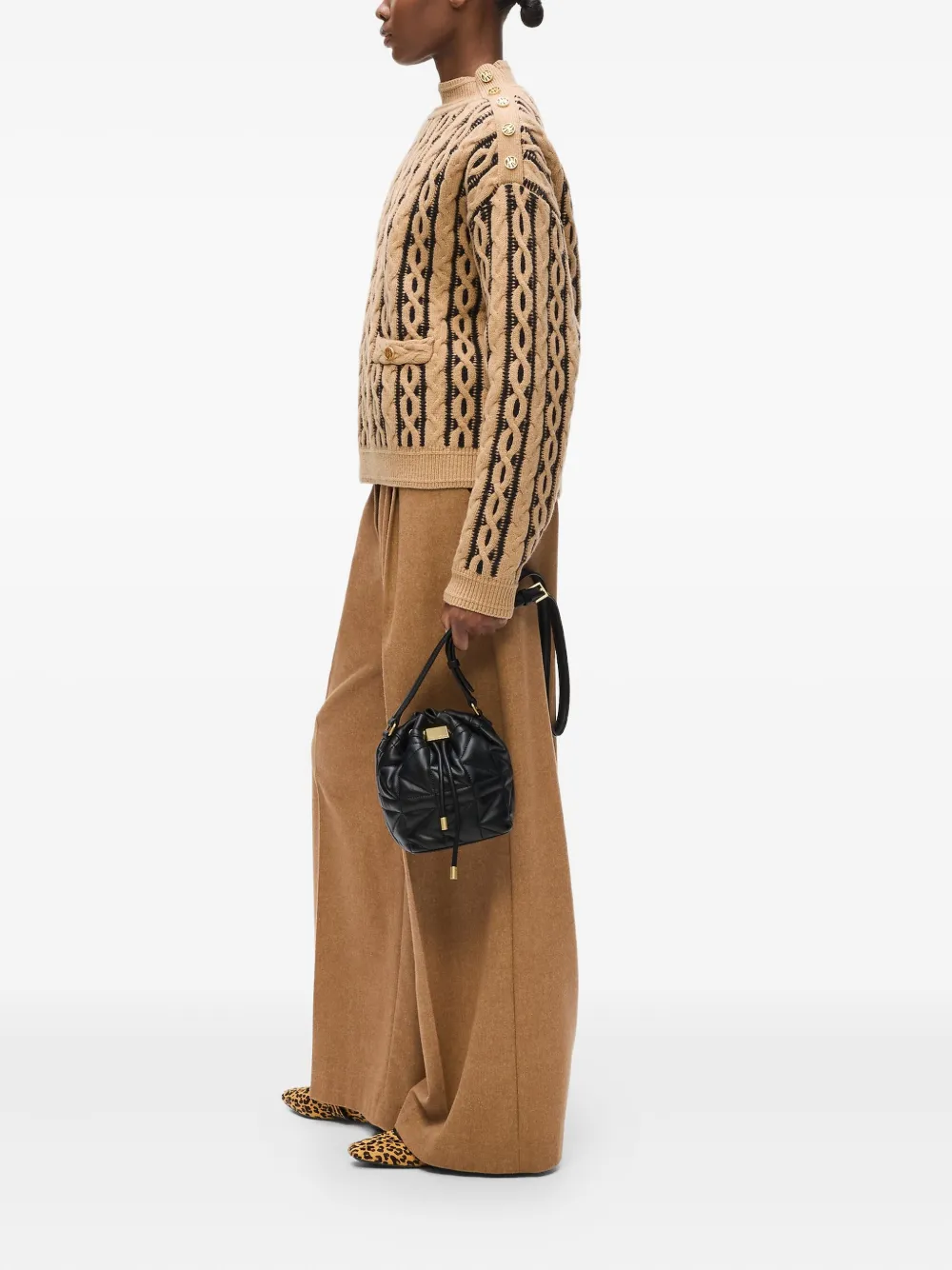 Karl Lagerfeld K/kuilt Bucket Bag In Black