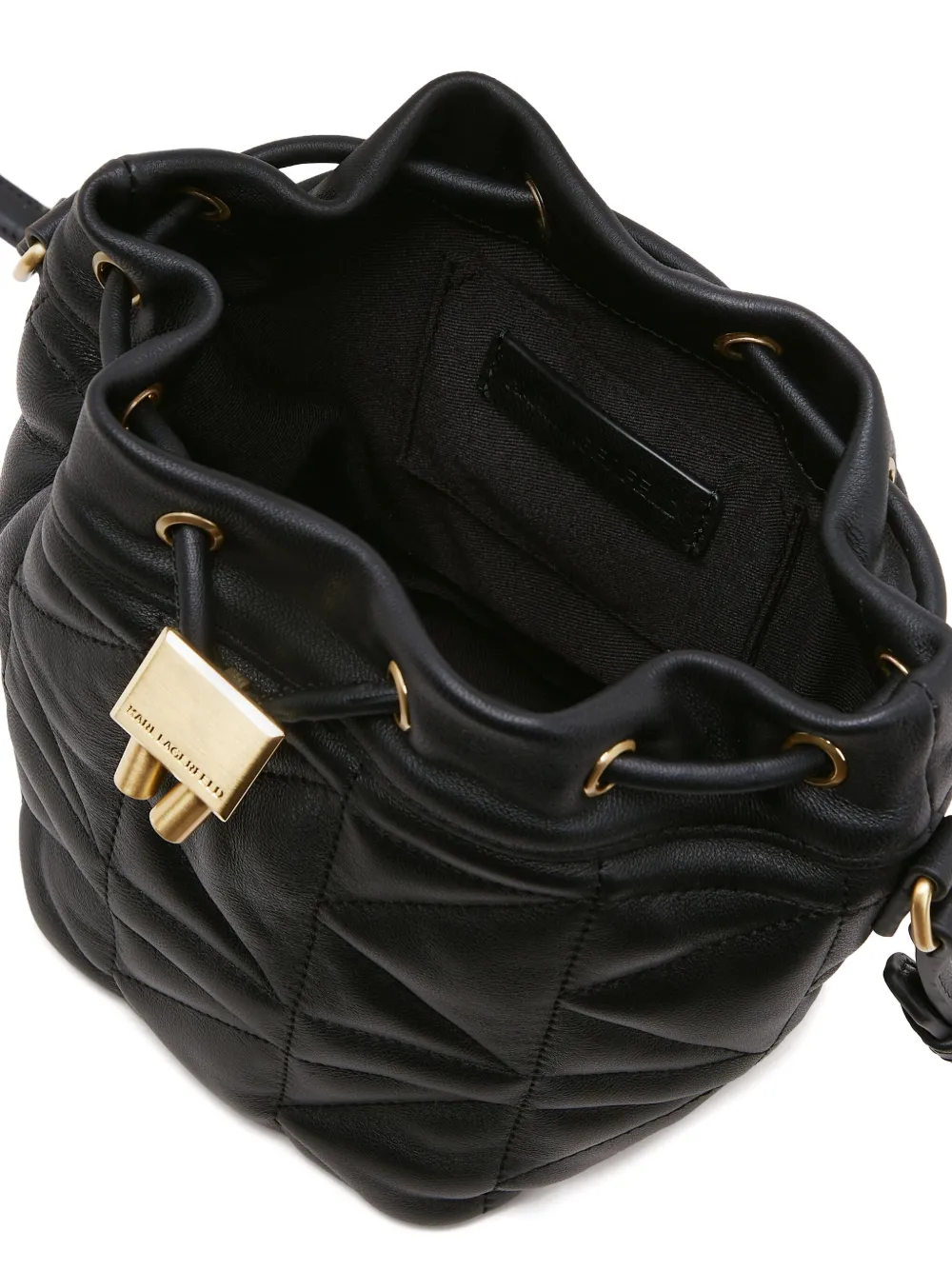 Karl Lagerfeld K/kuilt Bucket Bag In Black