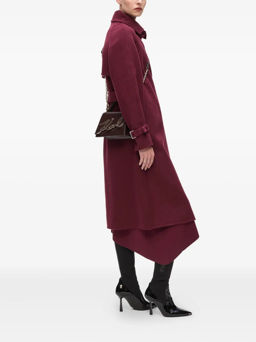 Karl Lagerfeld K Signature kleine crossbodytas Bruin