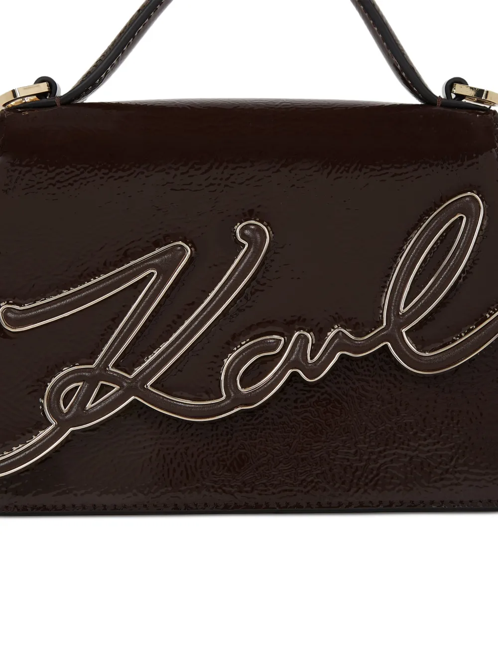 Karl Lagerfeld K Signature kleine crossbodytas Bruin