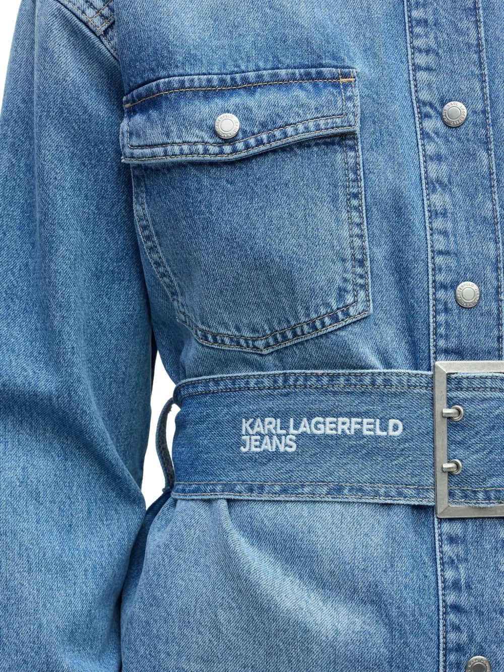 Karl Lagerfeld Jeans Denim blouse Blauw