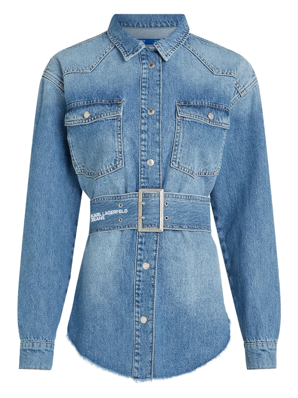 Karl Lagerfeld Jeans belted denim shirt | Blue | Image 1