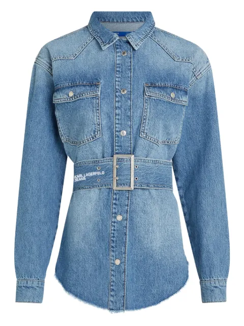 Karl Lagerfeld Jeans belted denim shirt