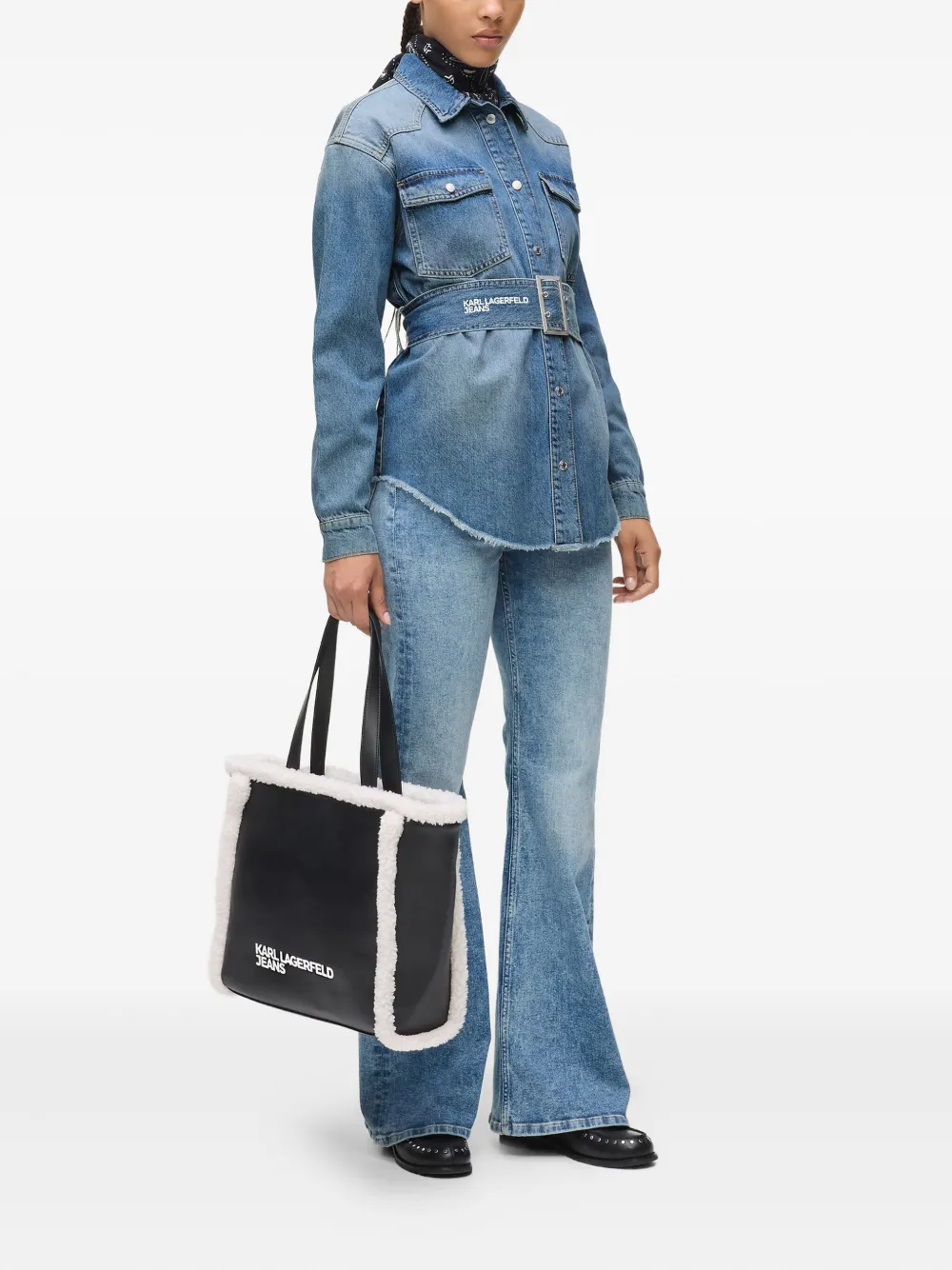 Karl Lagerfeld Jeans Denim blouse - Blauw