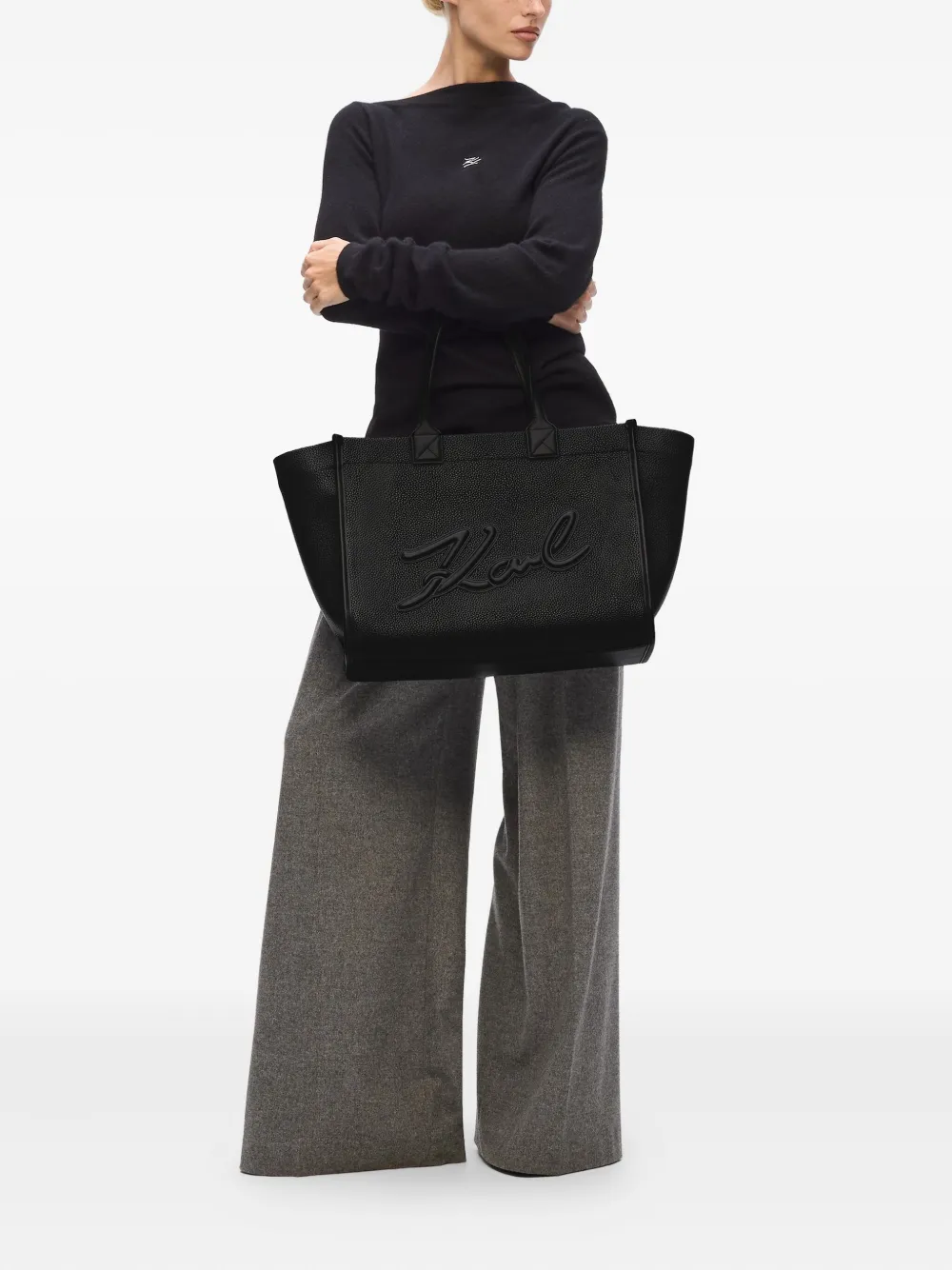 Karl Lagerfeld Grote K/Skuare shopper - Zwart