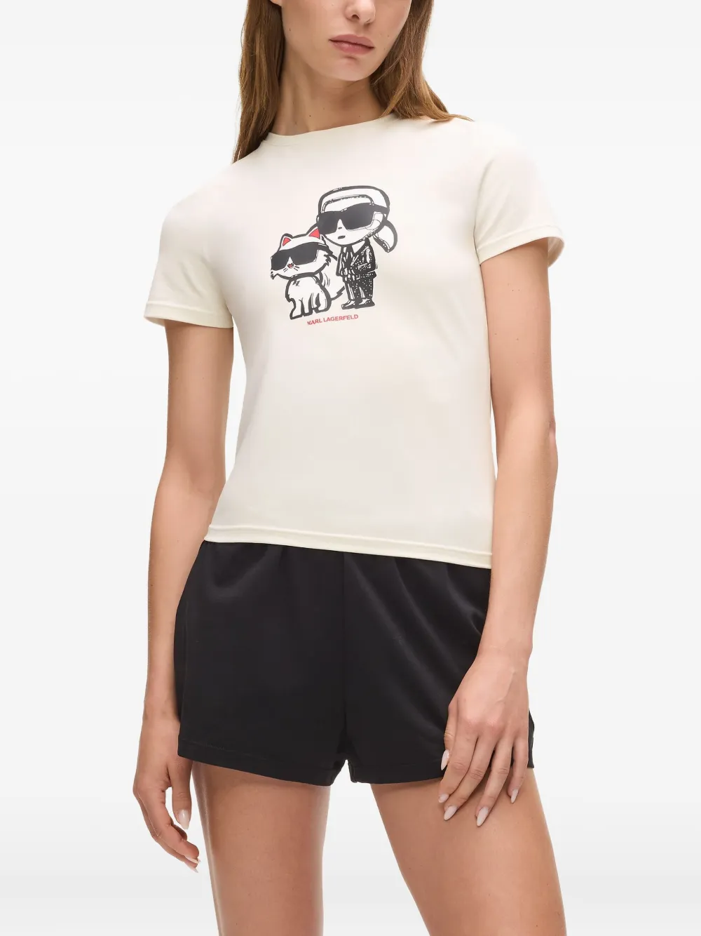 Karl Lagerfeld Ikon Sketch pyjamatop Wit
