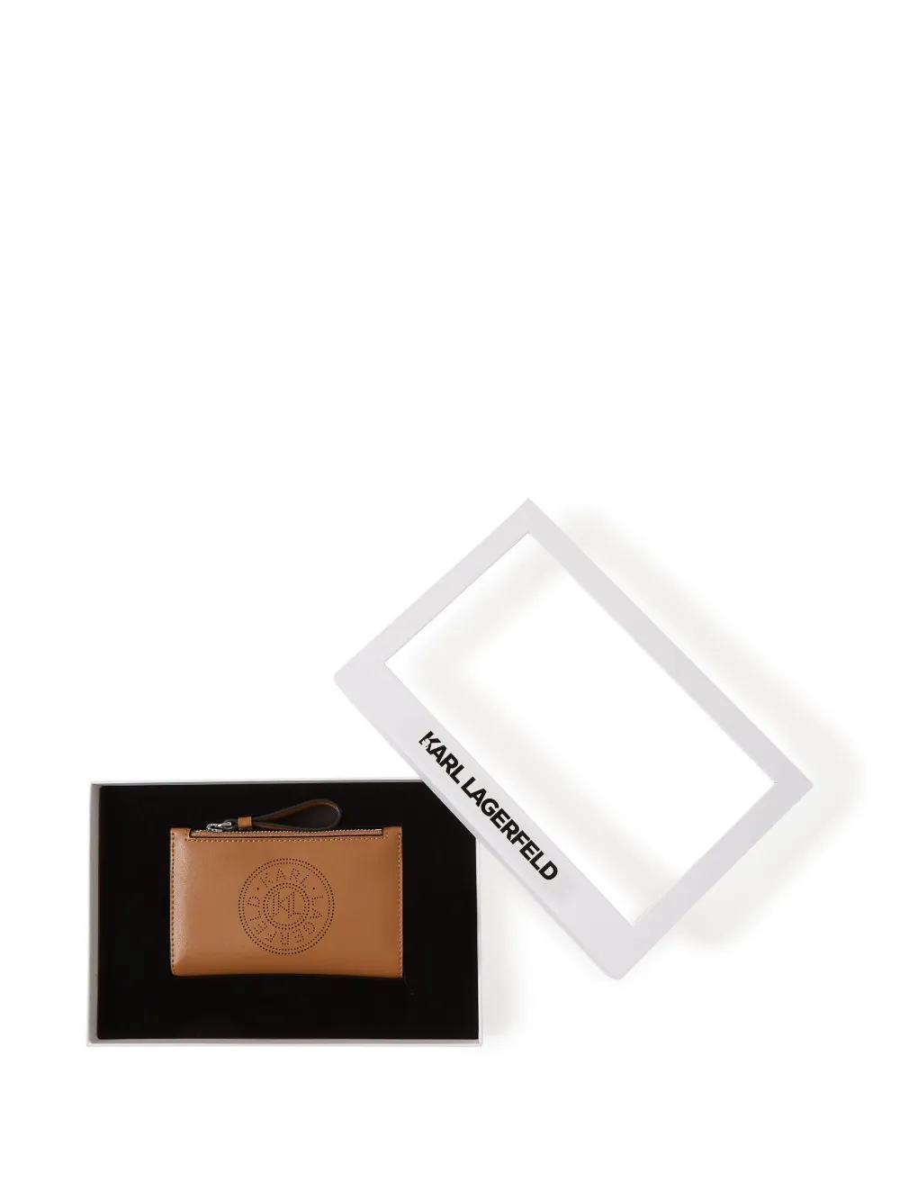 Karl Lagerfeld K Circle slim-fit portemonnee Beige