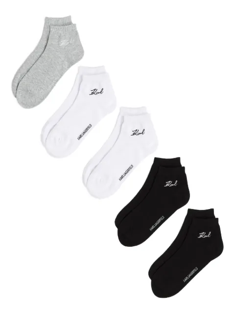 Karl Lagerfeld embroidered socks (pack of five)