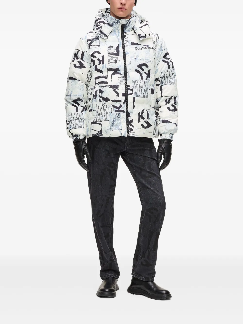 Karl Lagerfeld Jeans all-over print puffer jacket | Down Jackets | Image 2
