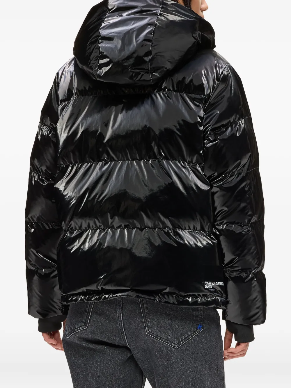 Karl Lagerfeld Jeans Donsjack met capuchon Zwart