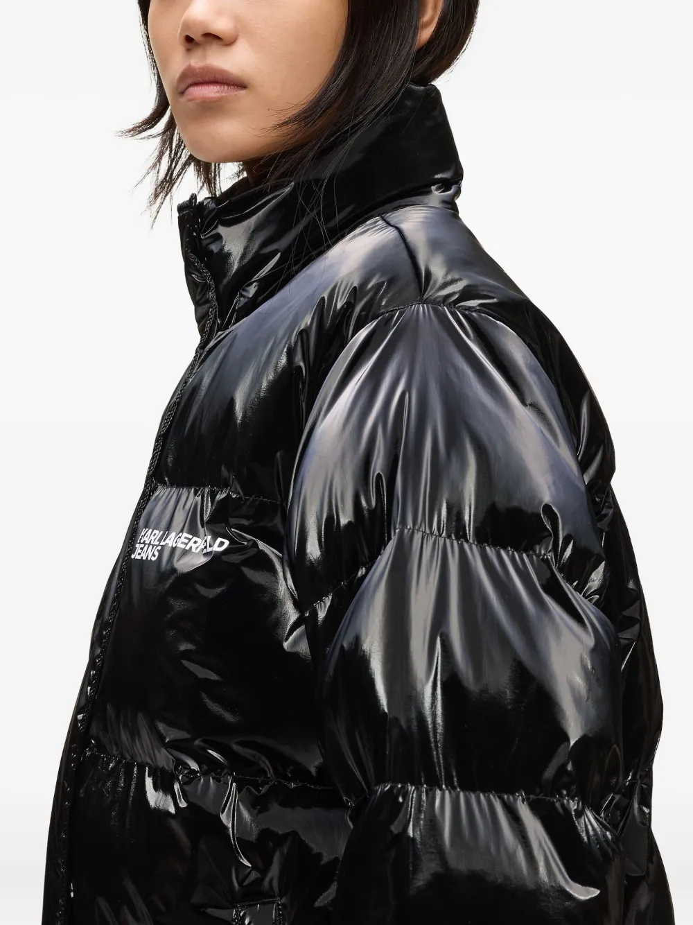 Karl Lagerfeld Jeans Donsjack met capuchon Zwart