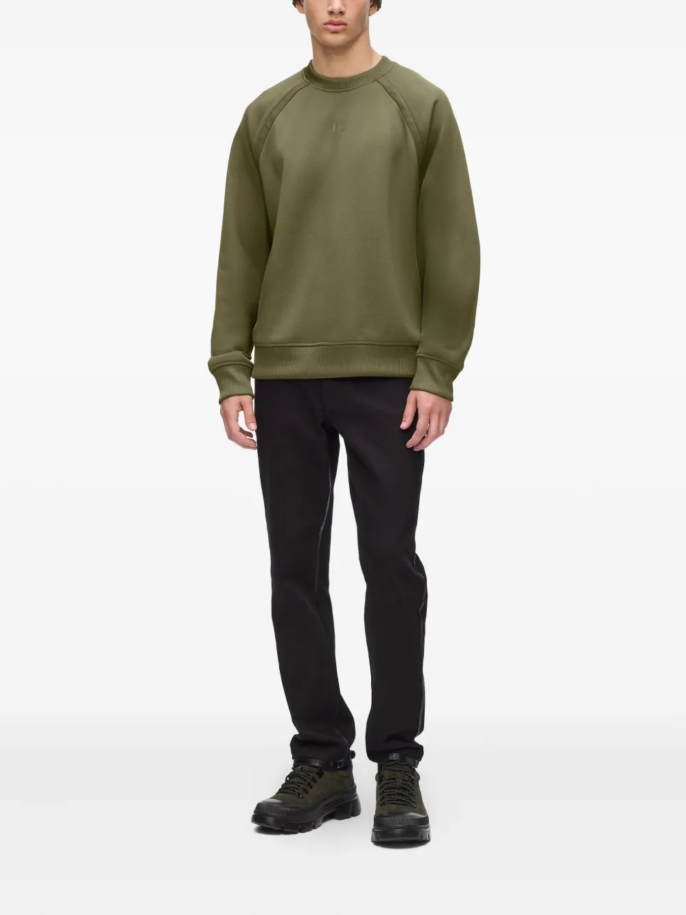 Karl Lagerfeld Sweater met logoprint - Groen