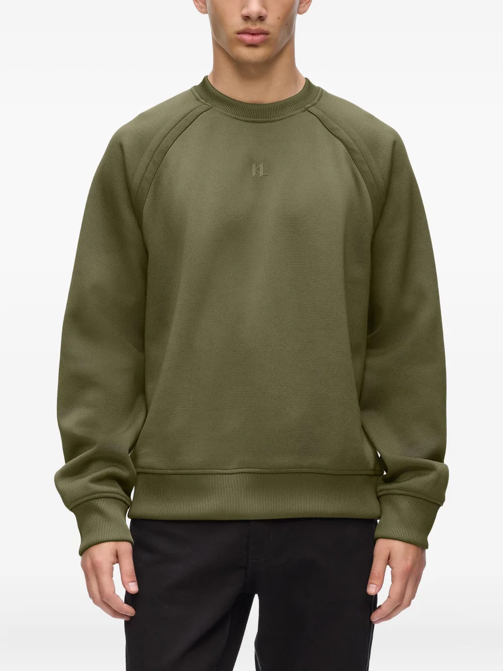 Karl Lagerfeld Sweater met logoprint Groen