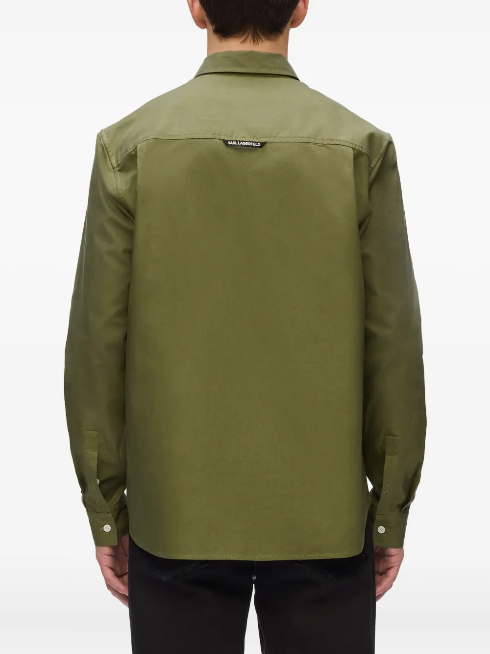 Karl Lagerfeld Overhemd met geborduurd logo Groen