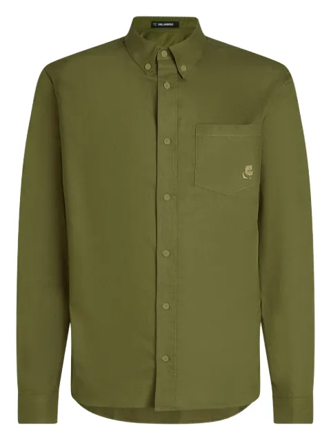 Karl Lagerfeld logo-embroidered shirt