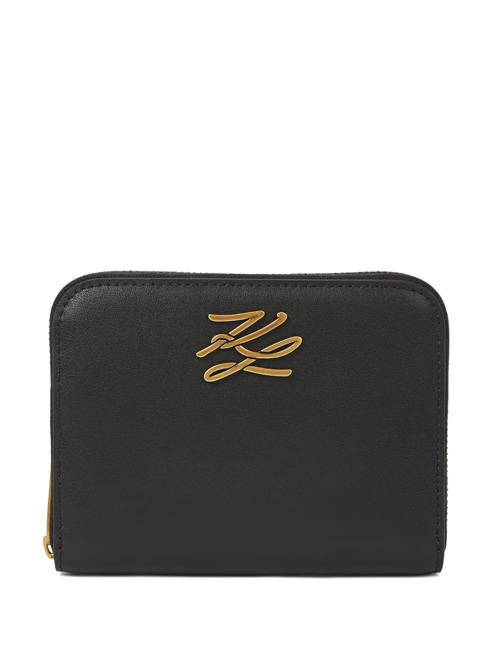 Karl Lagerfeld Medium K Autograph portemonnee met rits Zwart