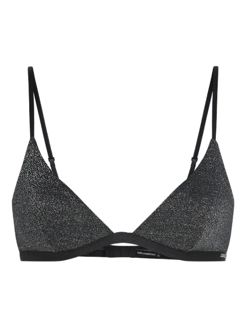 Karl Lagerfeld lurex triangle bralette